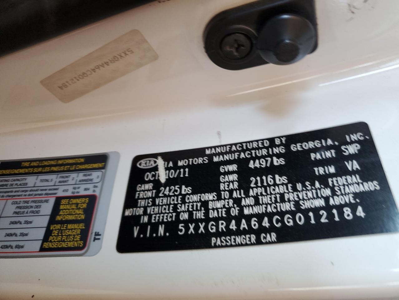 2012 Kia Optima - Image 12