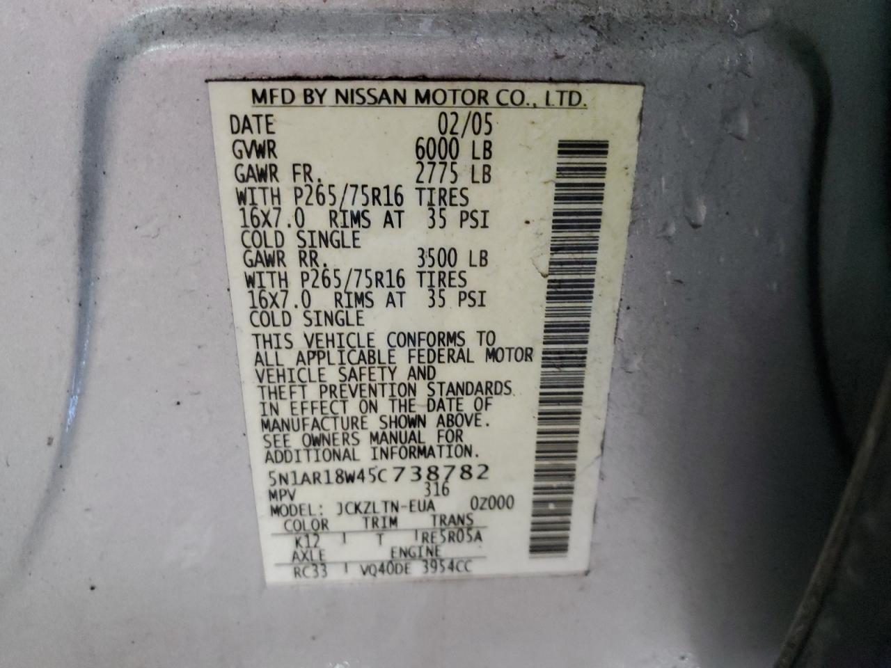 2005 Nissan Pathfinder - Image 13