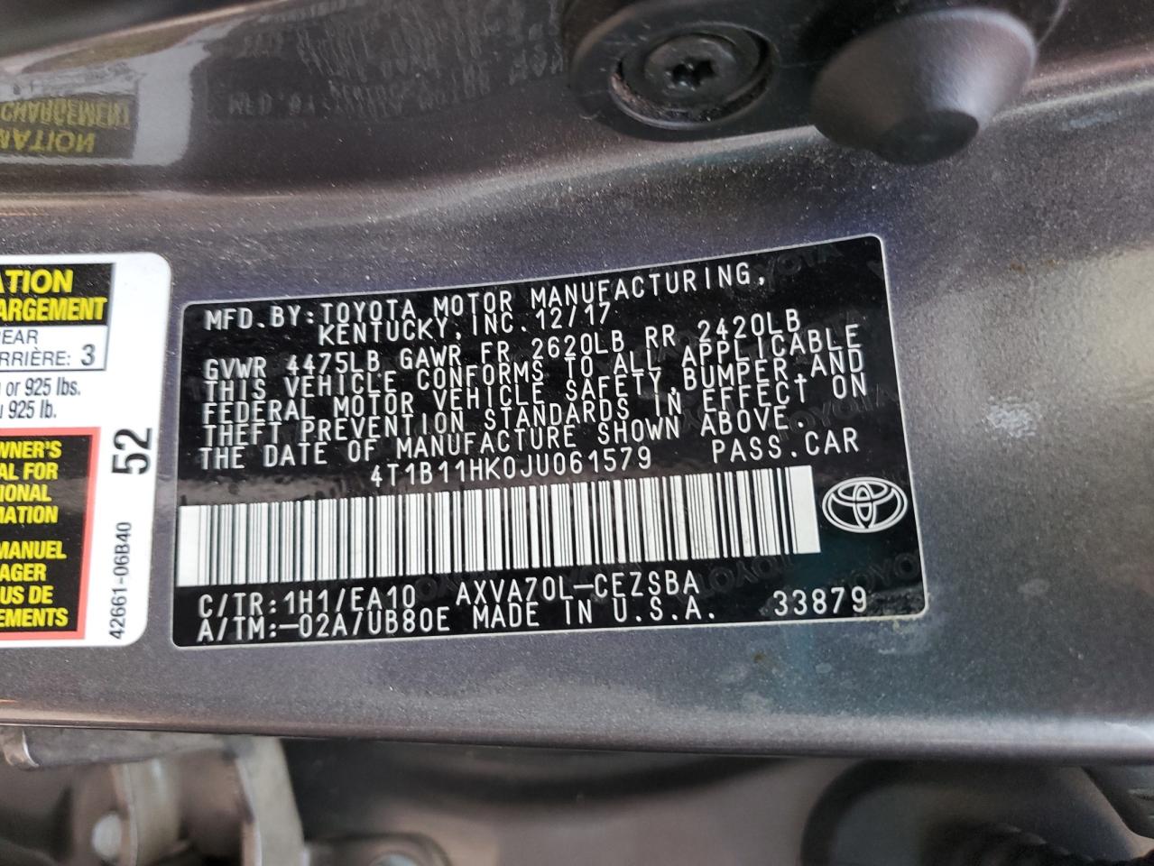 2018 Toyota Camry - Image 12