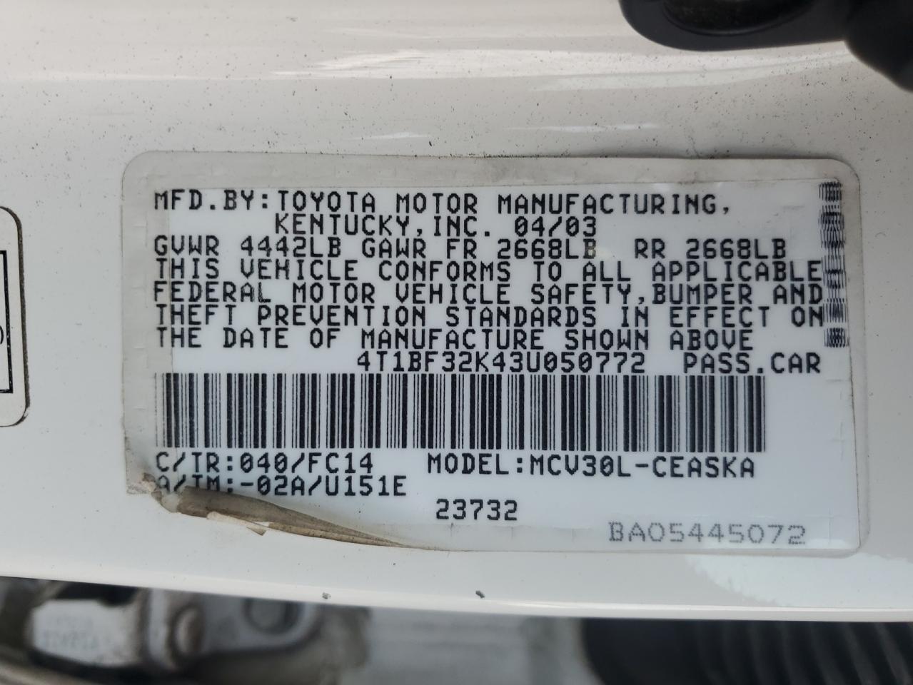 2003 Toyota Camry - Image 15