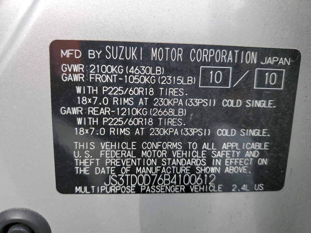 2011 Suzuki Grand Vitara - Image 13