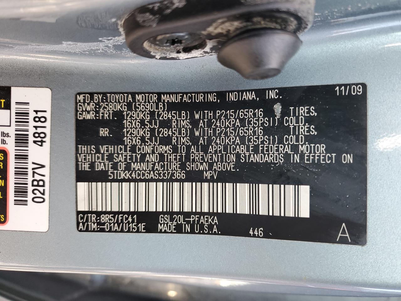 2010 Toyota Sienna - Image 14