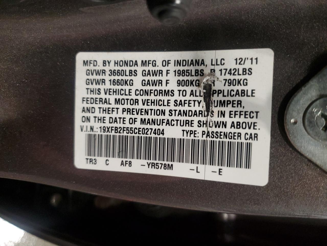 2012 Honda Civic - Image 12