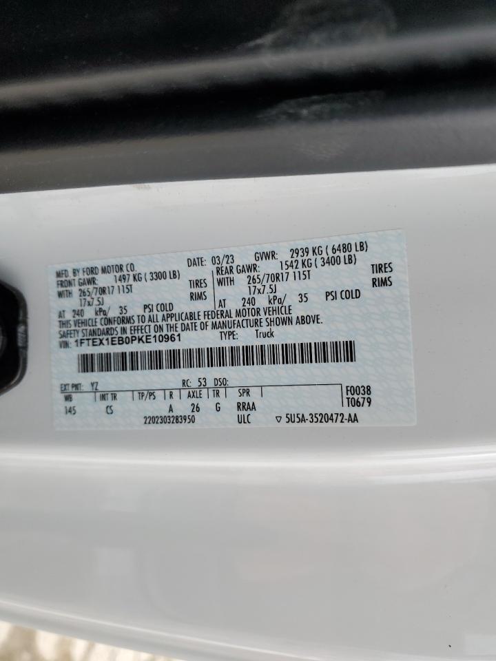 1FTEX1EB0PKE10961 FORD F-150 2023