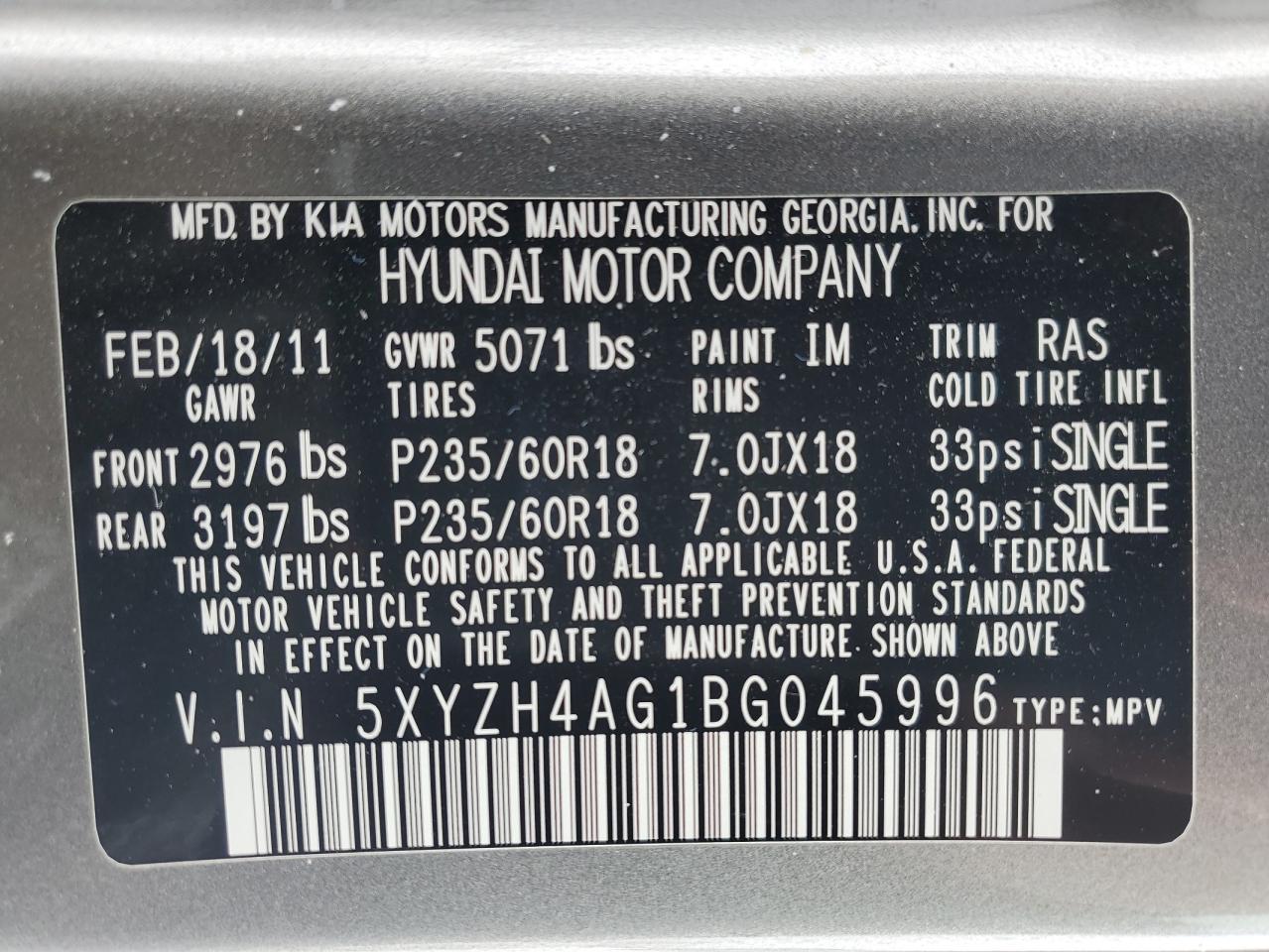 2011 Hyundai Santa Fe - Image 13