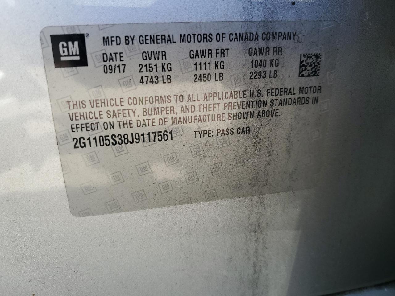 2018 Chevrolet Impala - Image 12