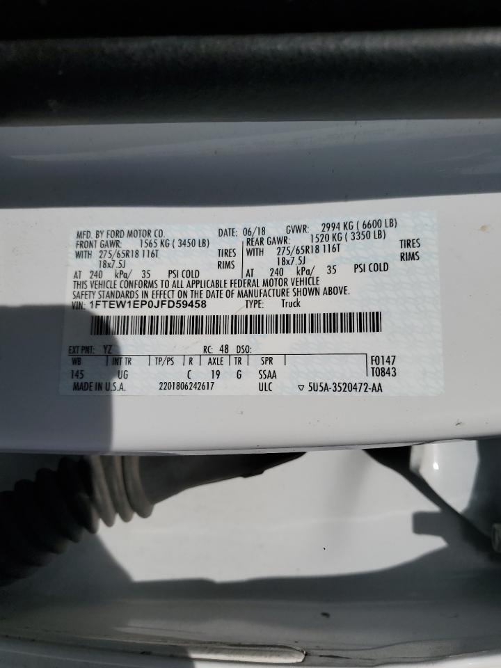 1FTEW1EP0JFD59458 FORD F-150 2018