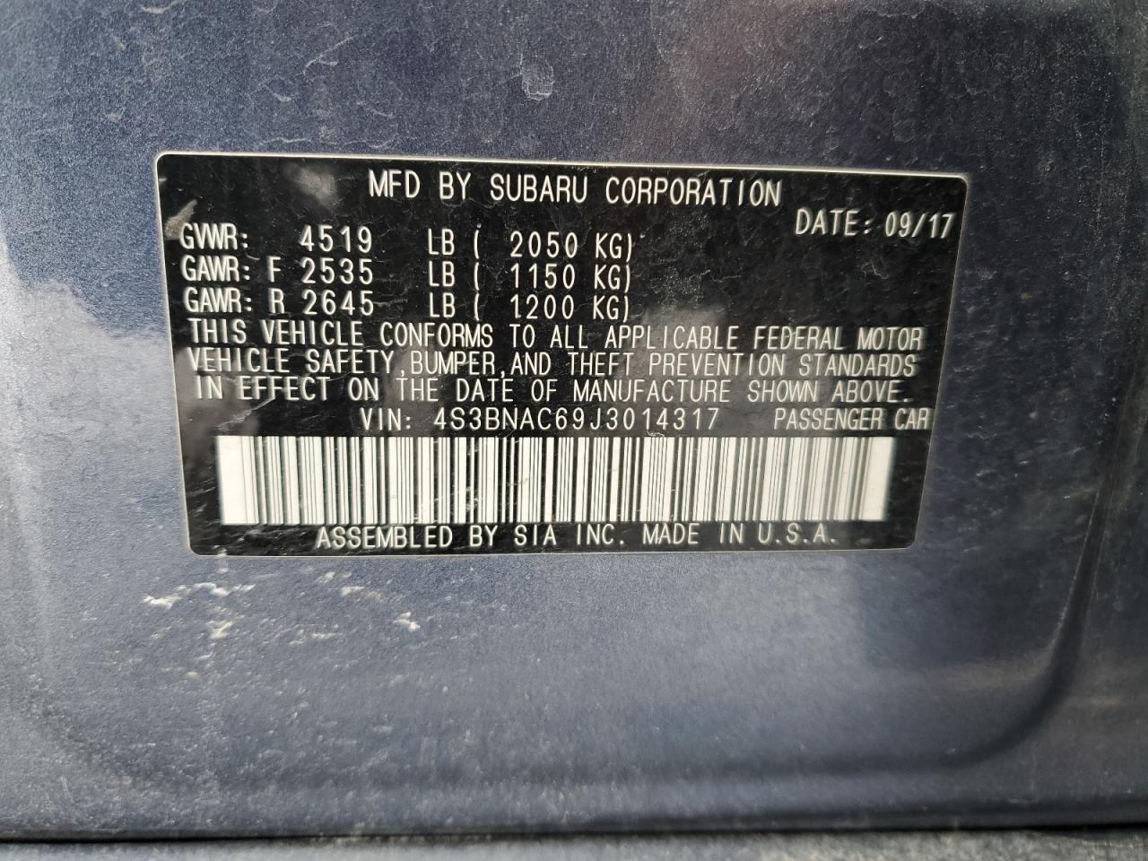 2018 Subaru Legacy - Image 12
