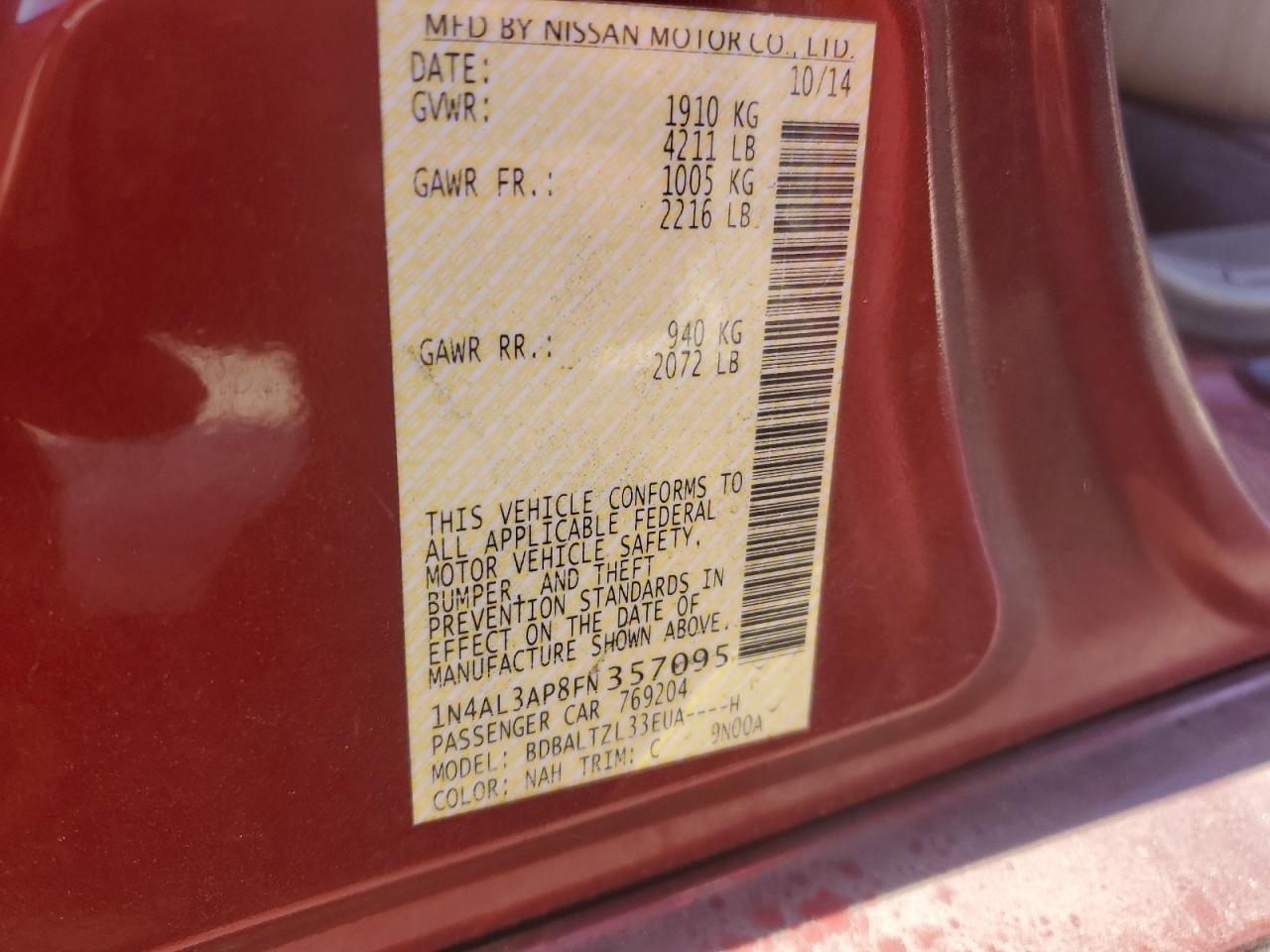 2015 Nissan Altima - Image 14