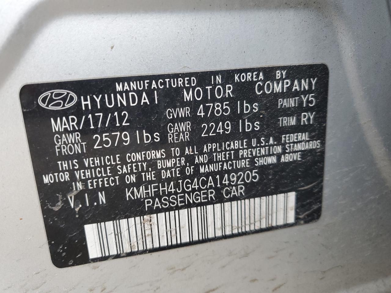 2012 Hyundai Azera - Image 12