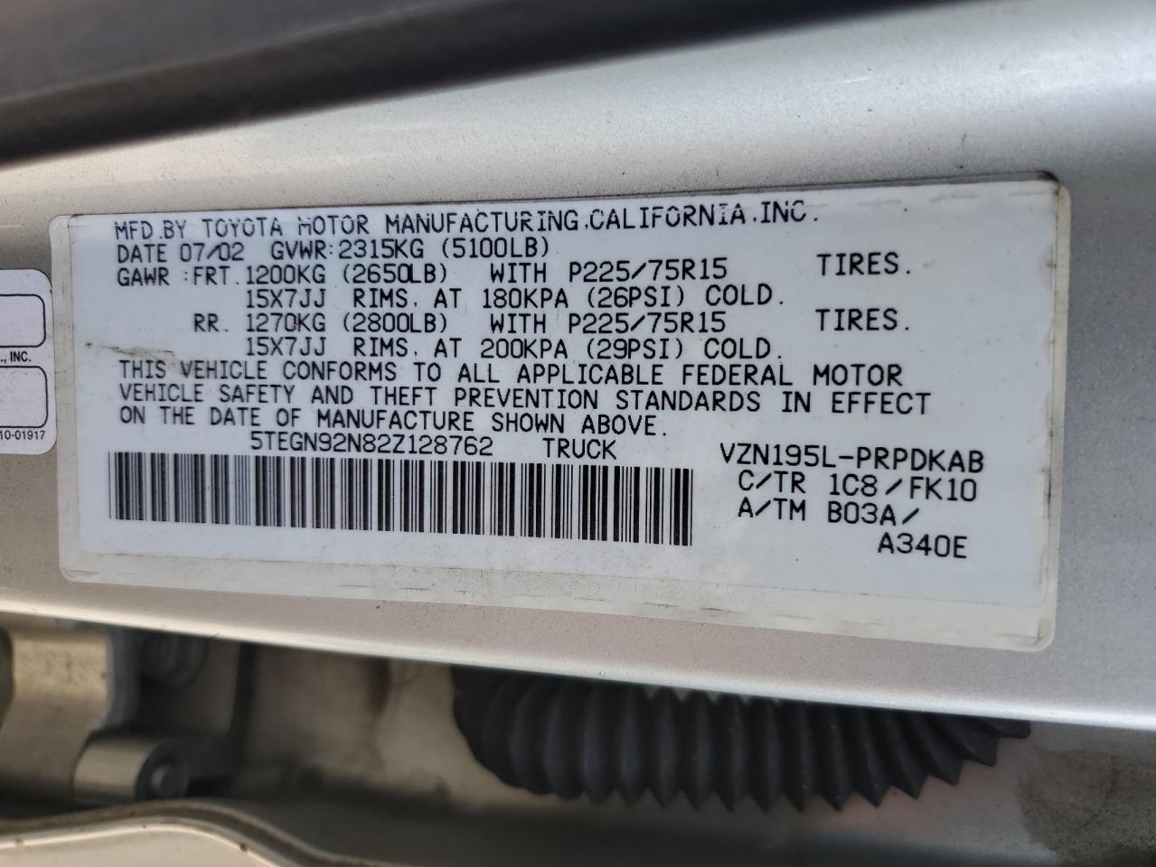 2002 Toyota Tacoma - Image 12