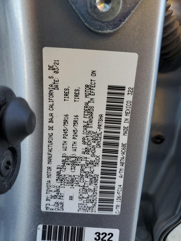 3TMAZ5CN3MM149052 TOYOTA TACOMA 2021