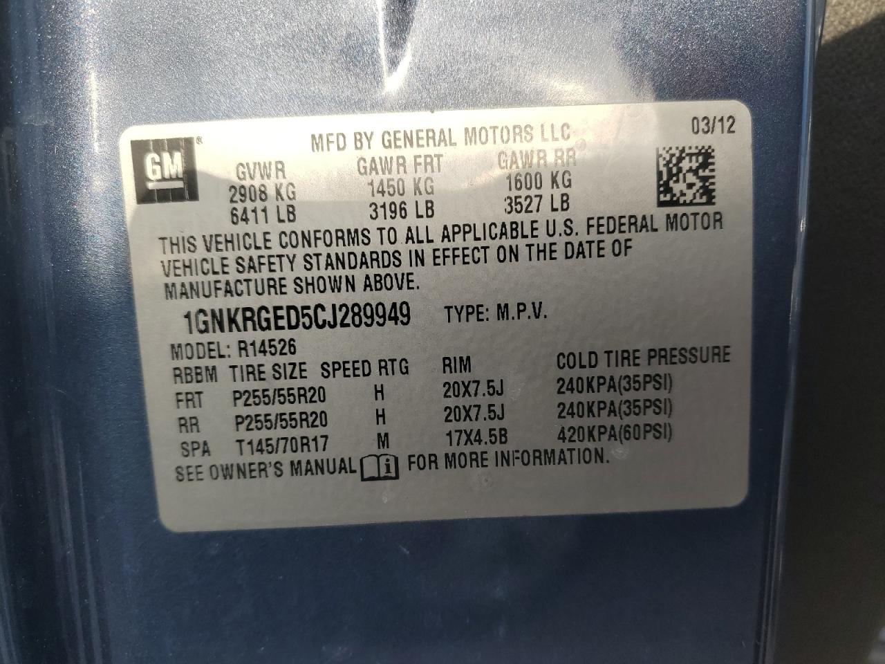 2012 Chevrolet Traverse - Image 13