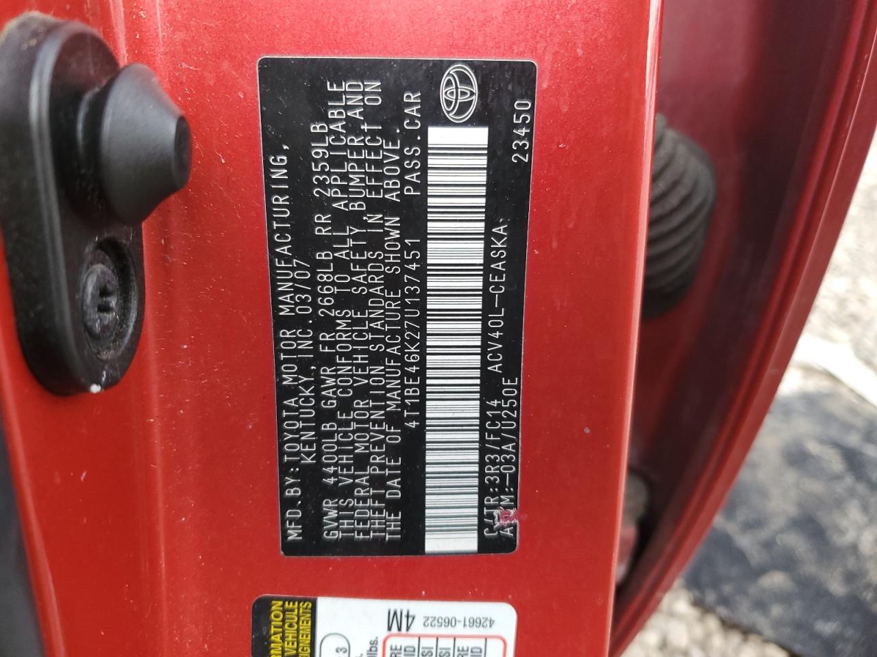 2007 Toyota Camry - Image 14