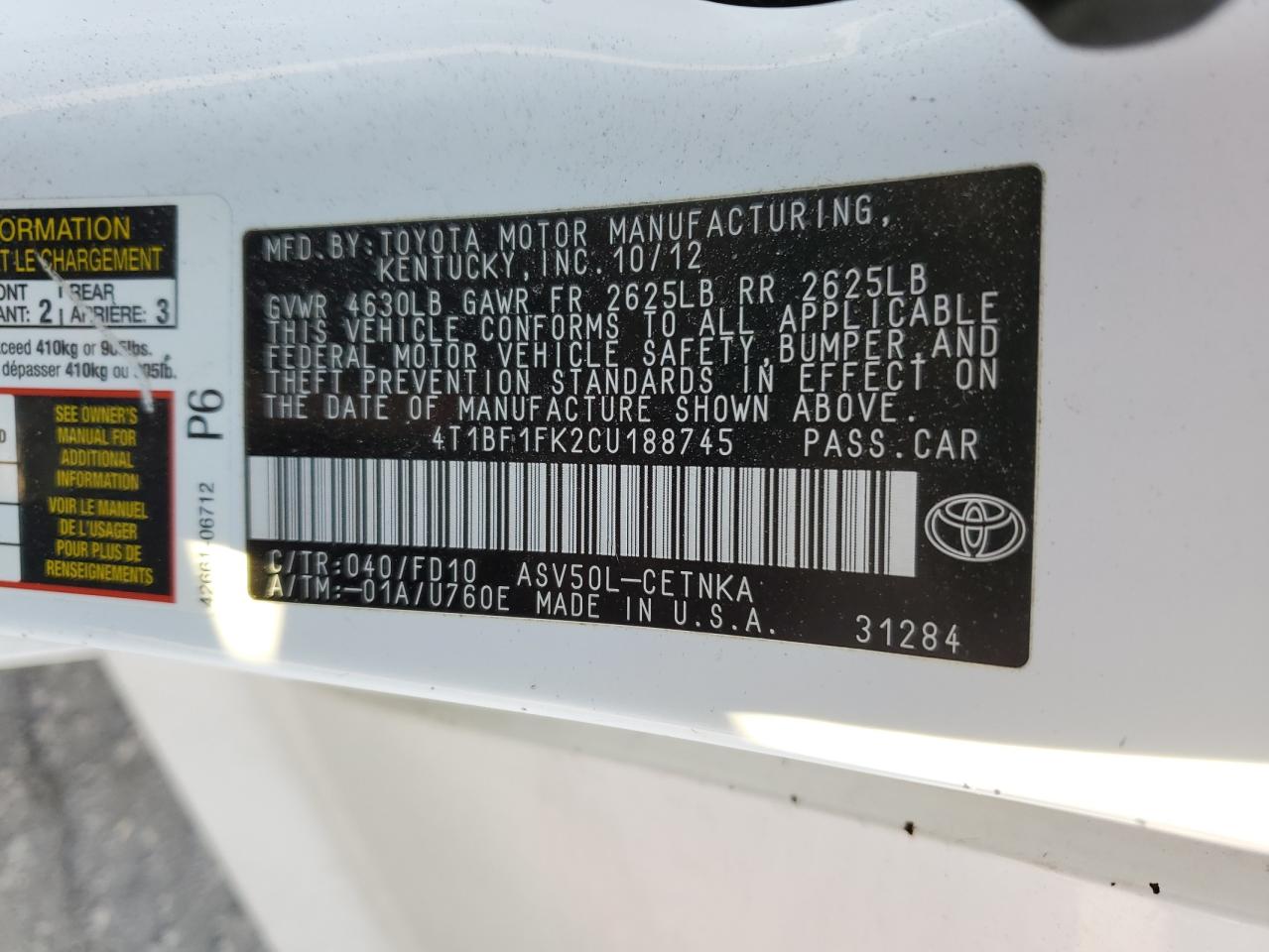 2012 Toyota Camry - Image 15
