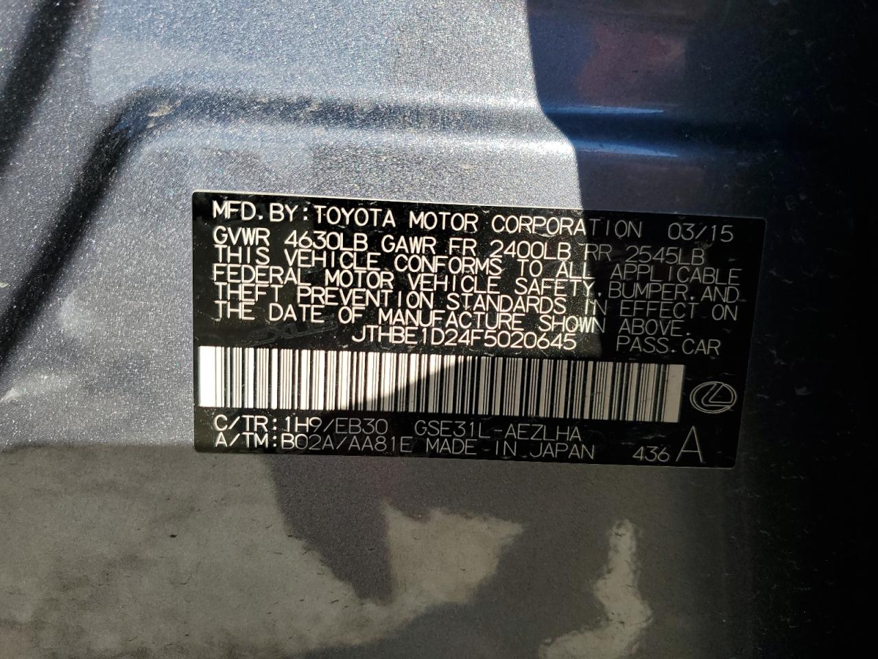 2015 Lexus IS - Image 12