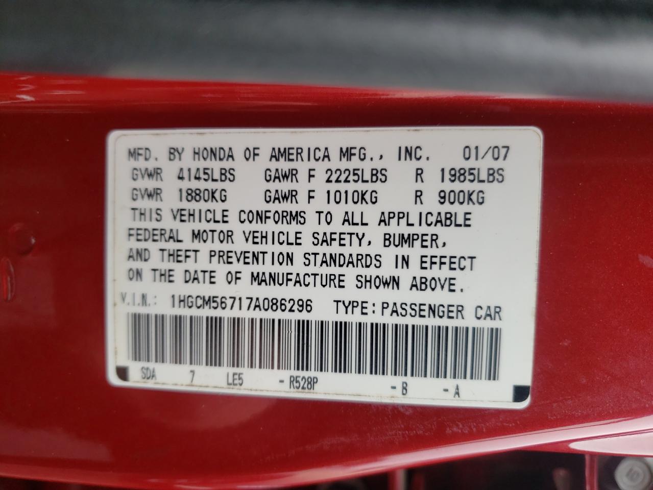 2007 Honda Accord - Image 12
