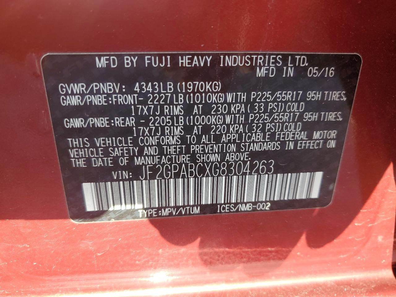 2016 Subaru XV - Image 12