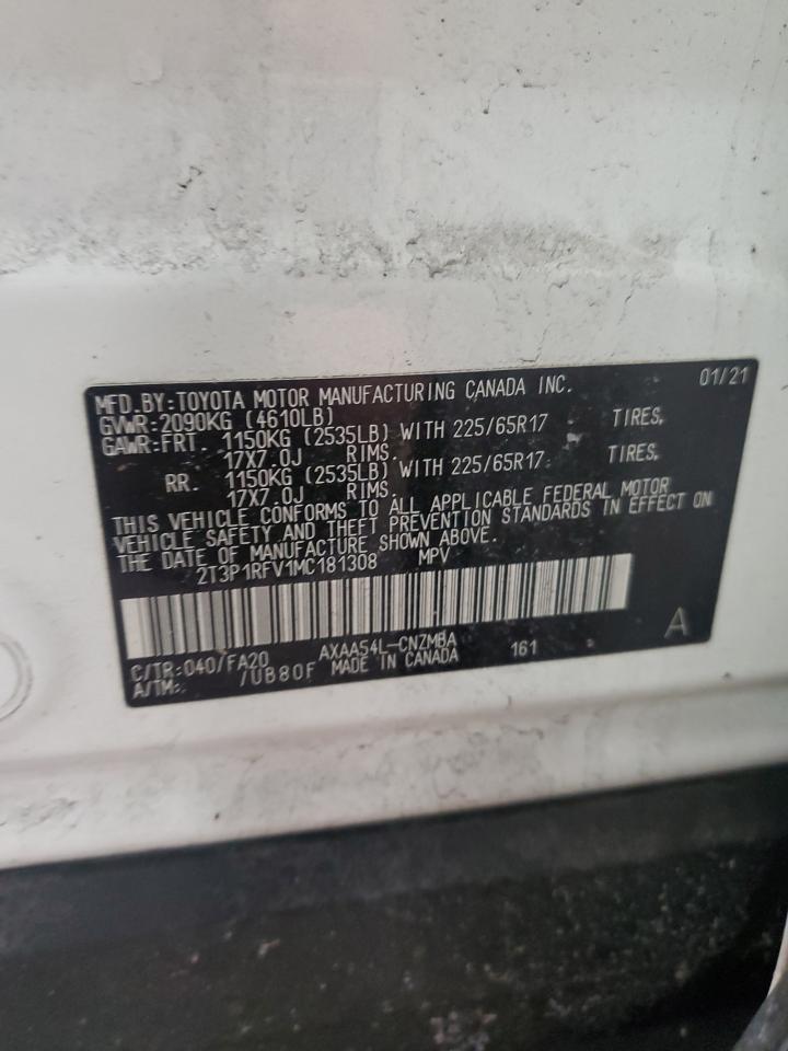 2T3P1RFV1MC181308 TOYOTA RAV4 2021