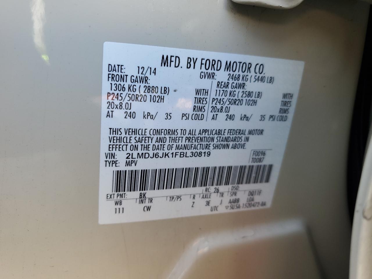 2015 Lincoln MKX - Image 13