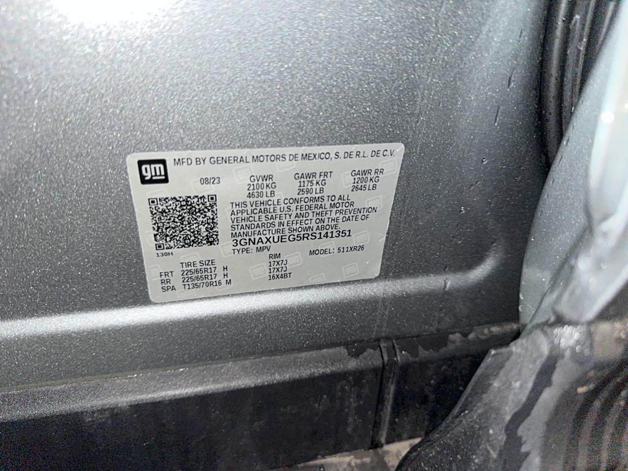 3GNAXUEG5RS141351 CHEVROLET EQUINOX 2024