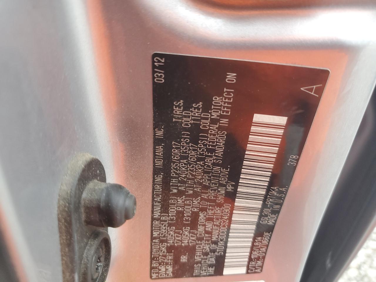 2012 Toyota Sienna - Image 13