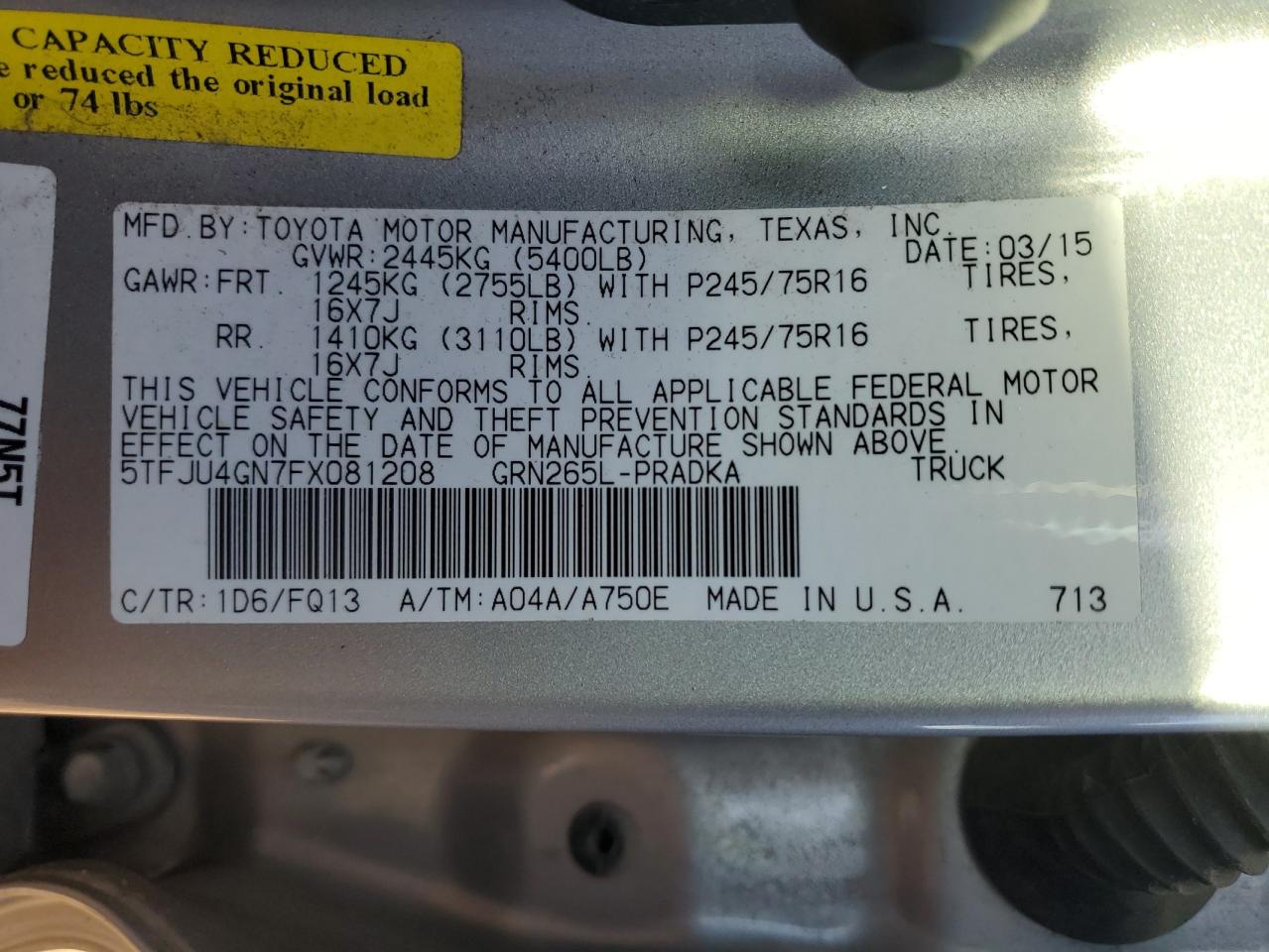 2015 Toyota Tacoma - Image 12