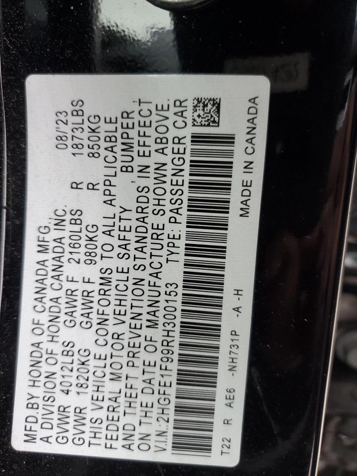 2HGFE1F99RH300153 HONDA CIVIC 2024