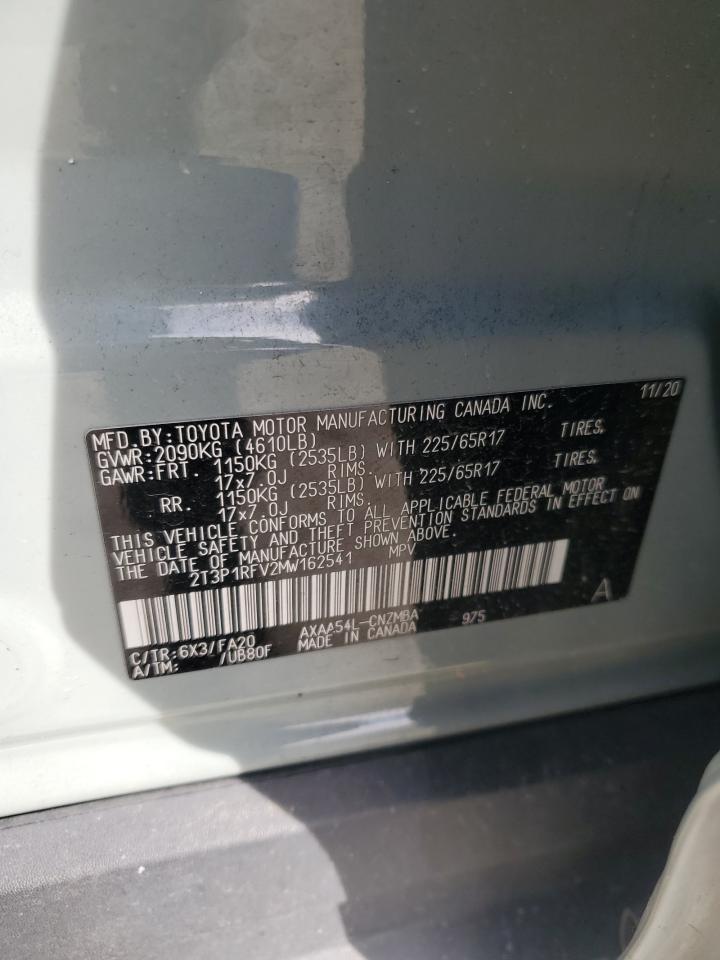 2021 Toyota Rav4 Xle VIN: 2T3P1RFV2MW162541 Lot: 47135655