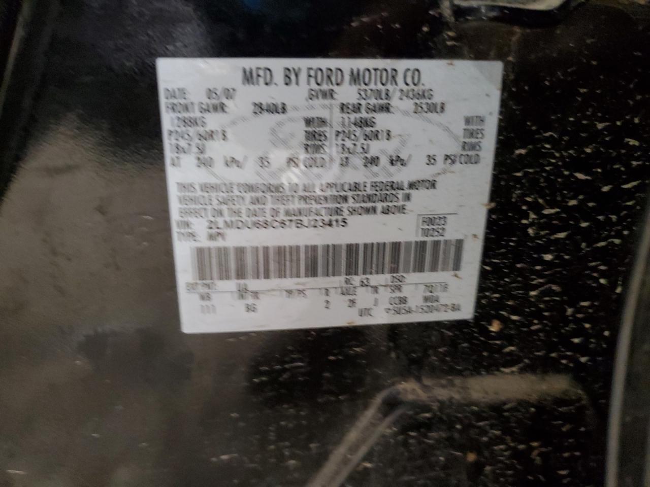 2007 Lincoln Mkx VIN: 2LMDU68C67BJ23415 Lot: 51095745