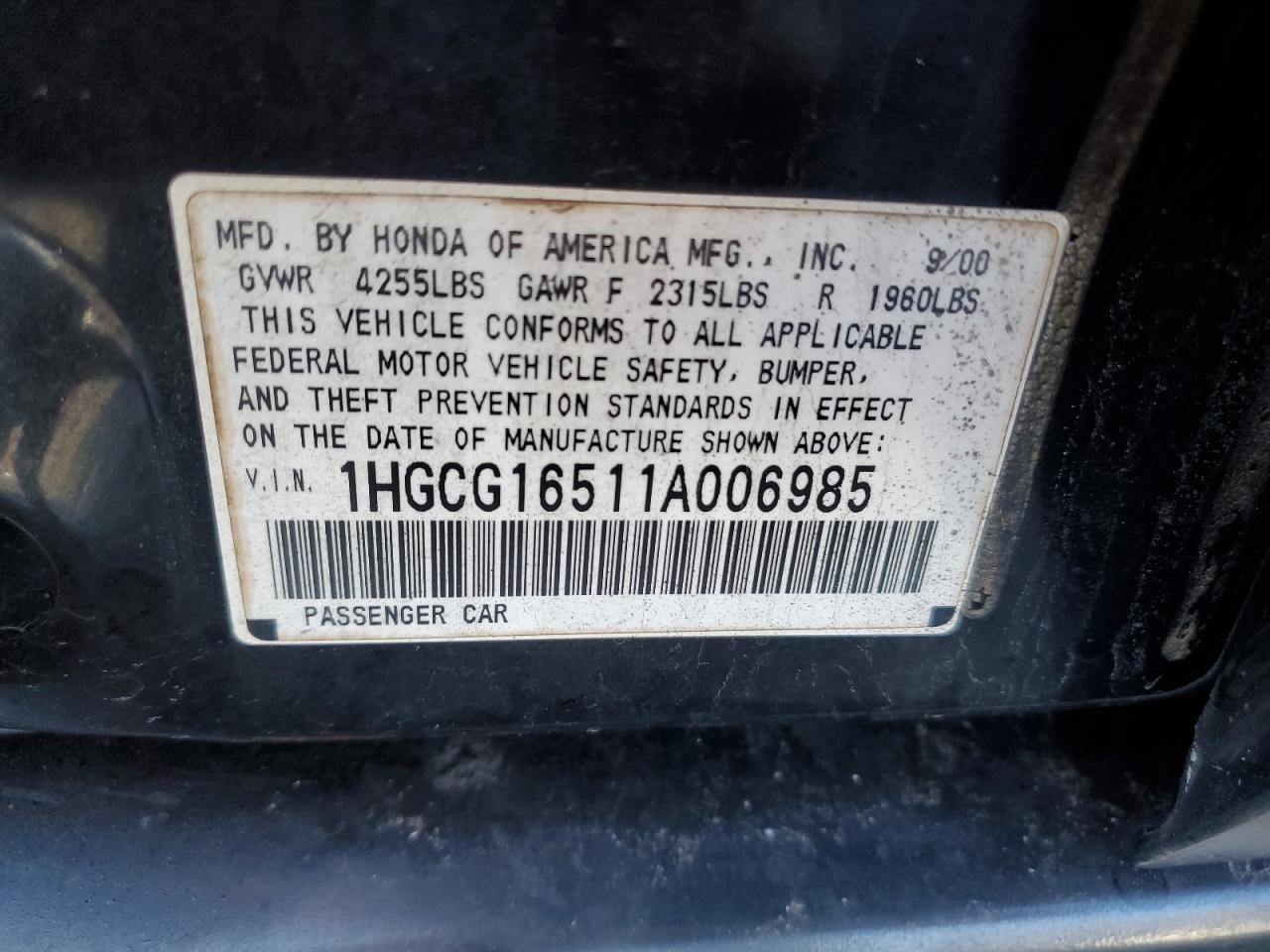 2001 Honda Accord - Image 12