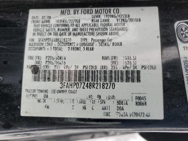 2008 FORD FUSION SE