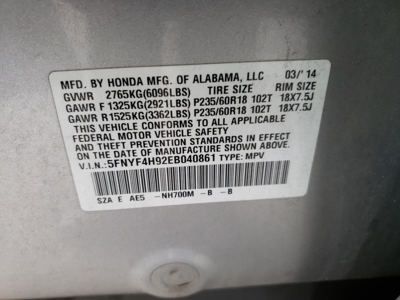 2014 Honda Pilot - Image 16