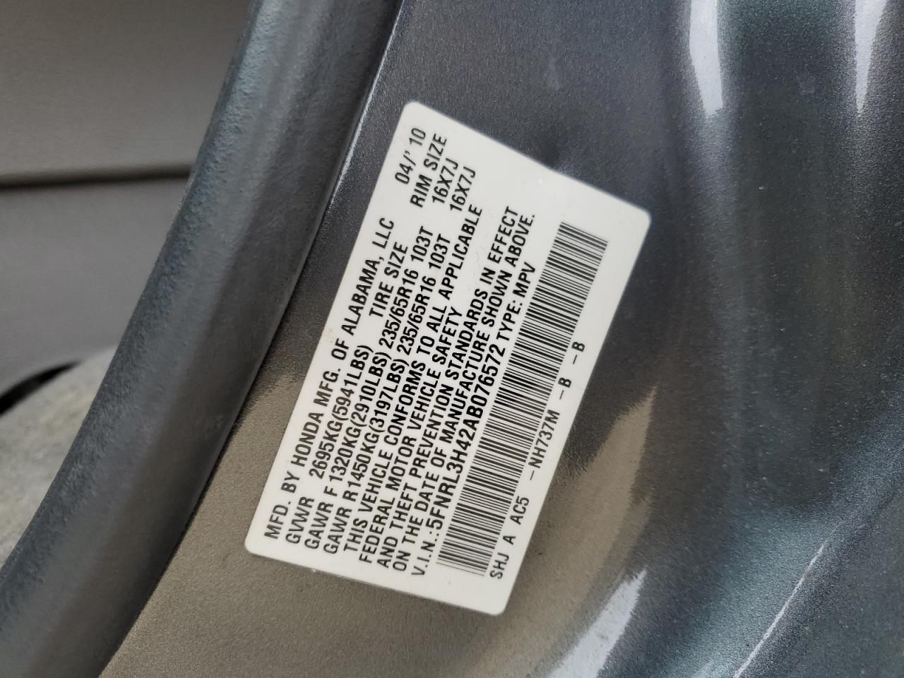 2010 Honda Odyssey - Image 15