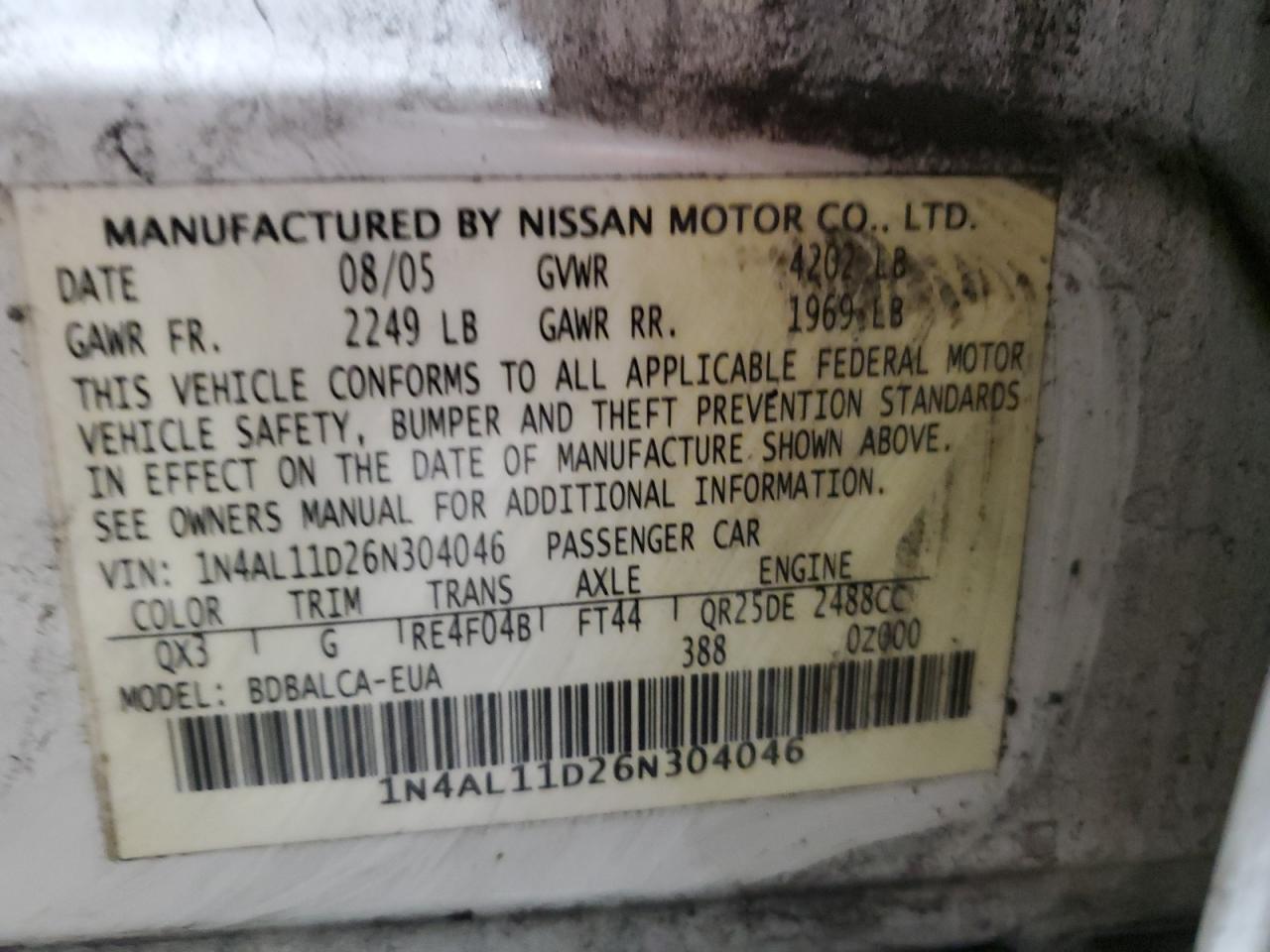 2006 Nissan Altima - Image 13