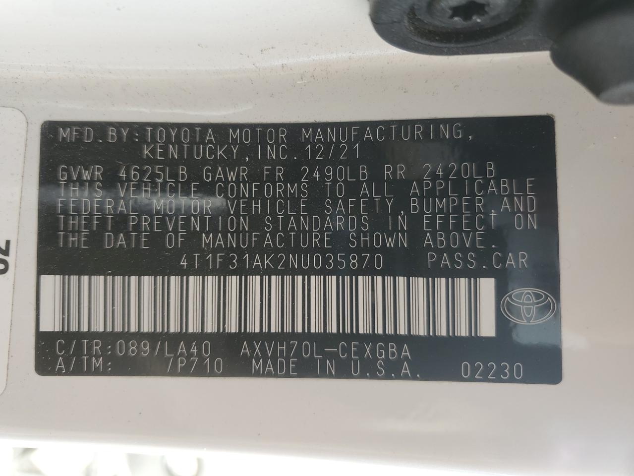 2022 Toyota Camry - Image 13