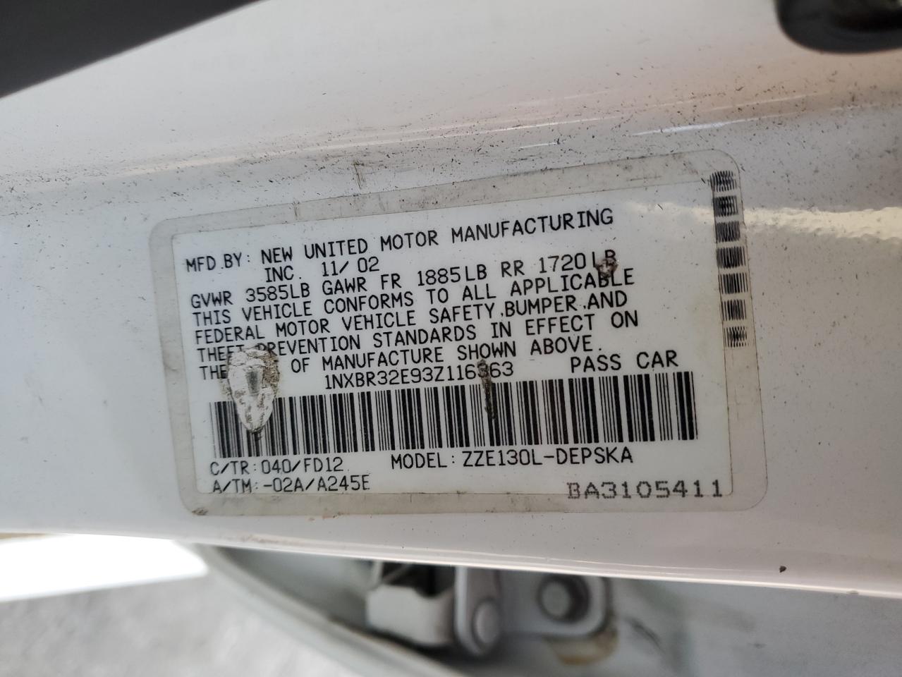 2003 Toyota Corolla - Image 12