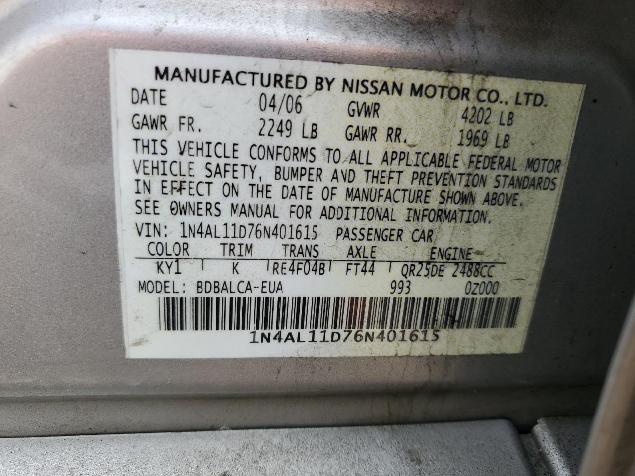 2006 Nissan Altima - Image 12