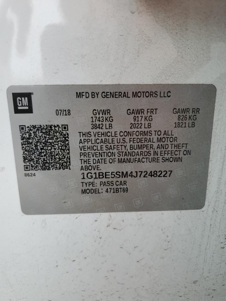 1G1BE5SM4J7248227 CHEVROLET CRUZE 2018