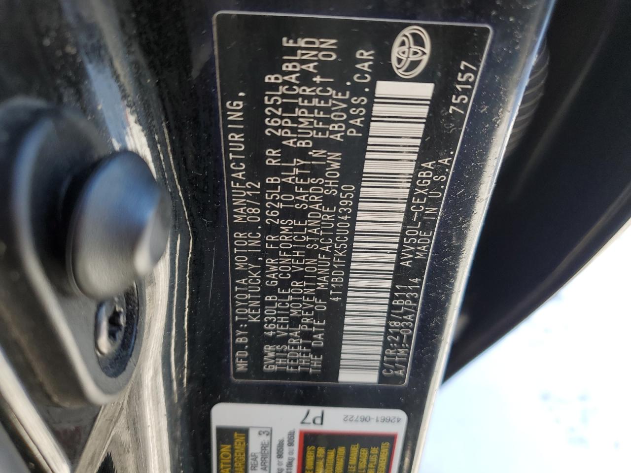 2012 Toyota Camry - Image 14