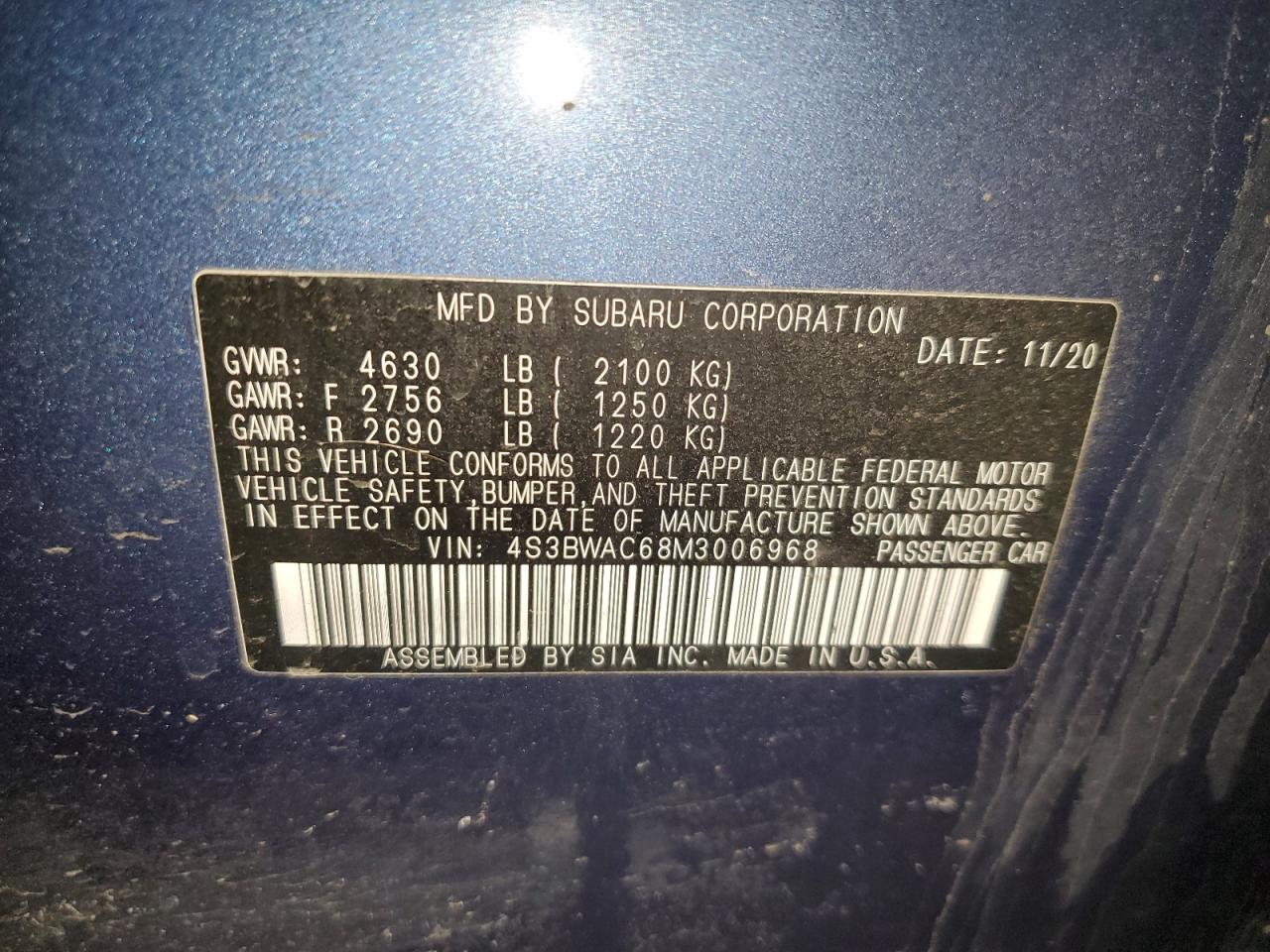 2021 Subaru Legacy - Image 15