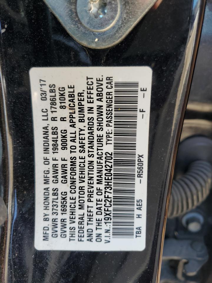 19XFC2F73HE042702 HONDA CIVIC 2017
