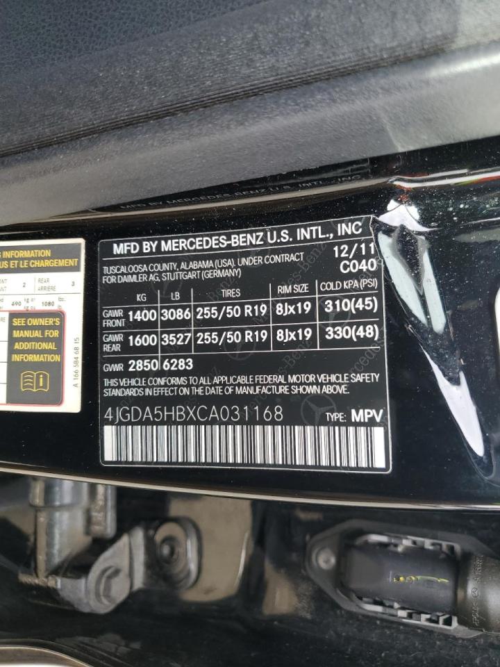2012 Mercedes-Benz M-klasse - Image 12