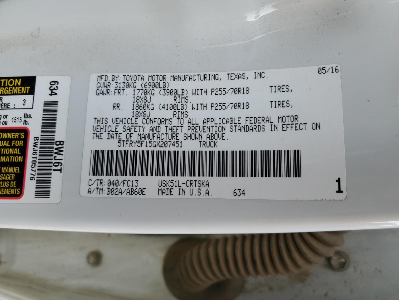 2016 Toyota Tundra - Image 12