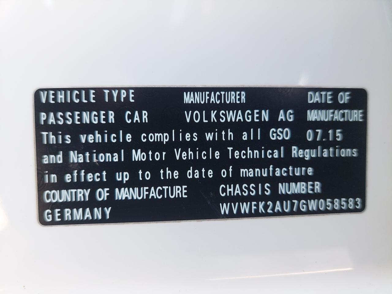 WVWFK2AU7GW058583 - 2016 Volkswagen Golf - #43493425