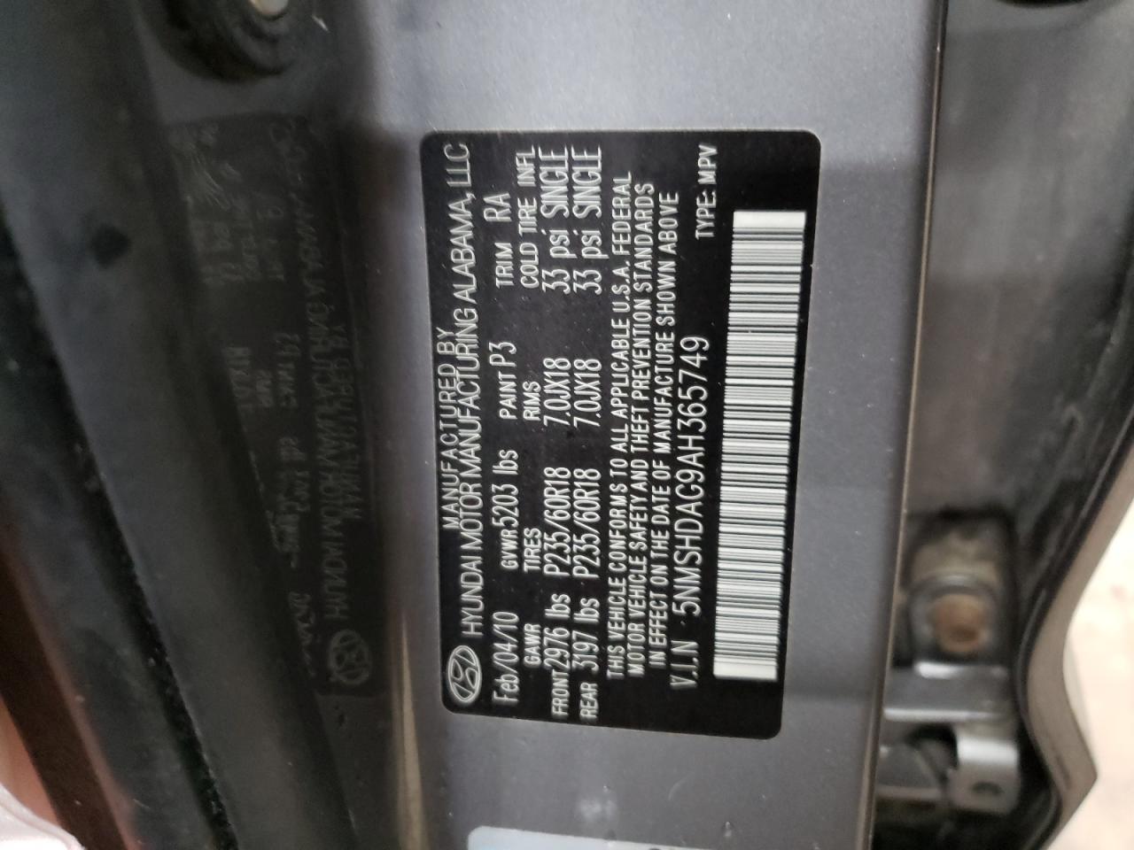 2010 Hyundai Santa Fe - Image 15