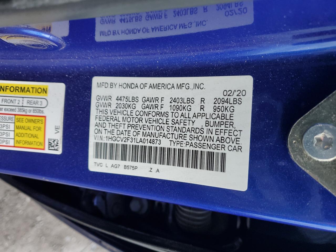 2020 Honda Accord - Image 13