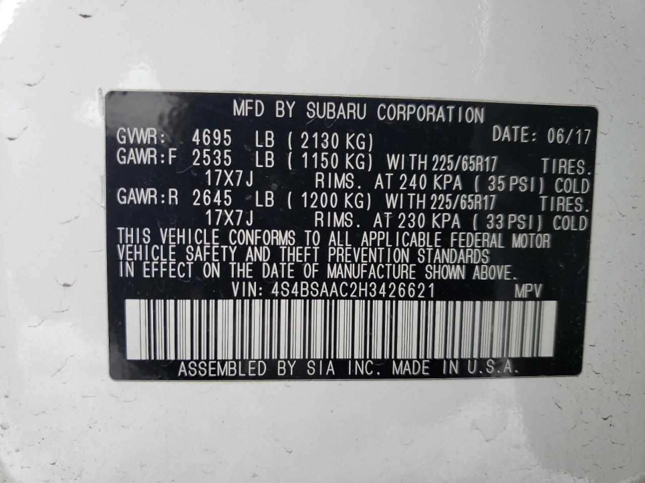 2017 Subaru Outback - Image 14