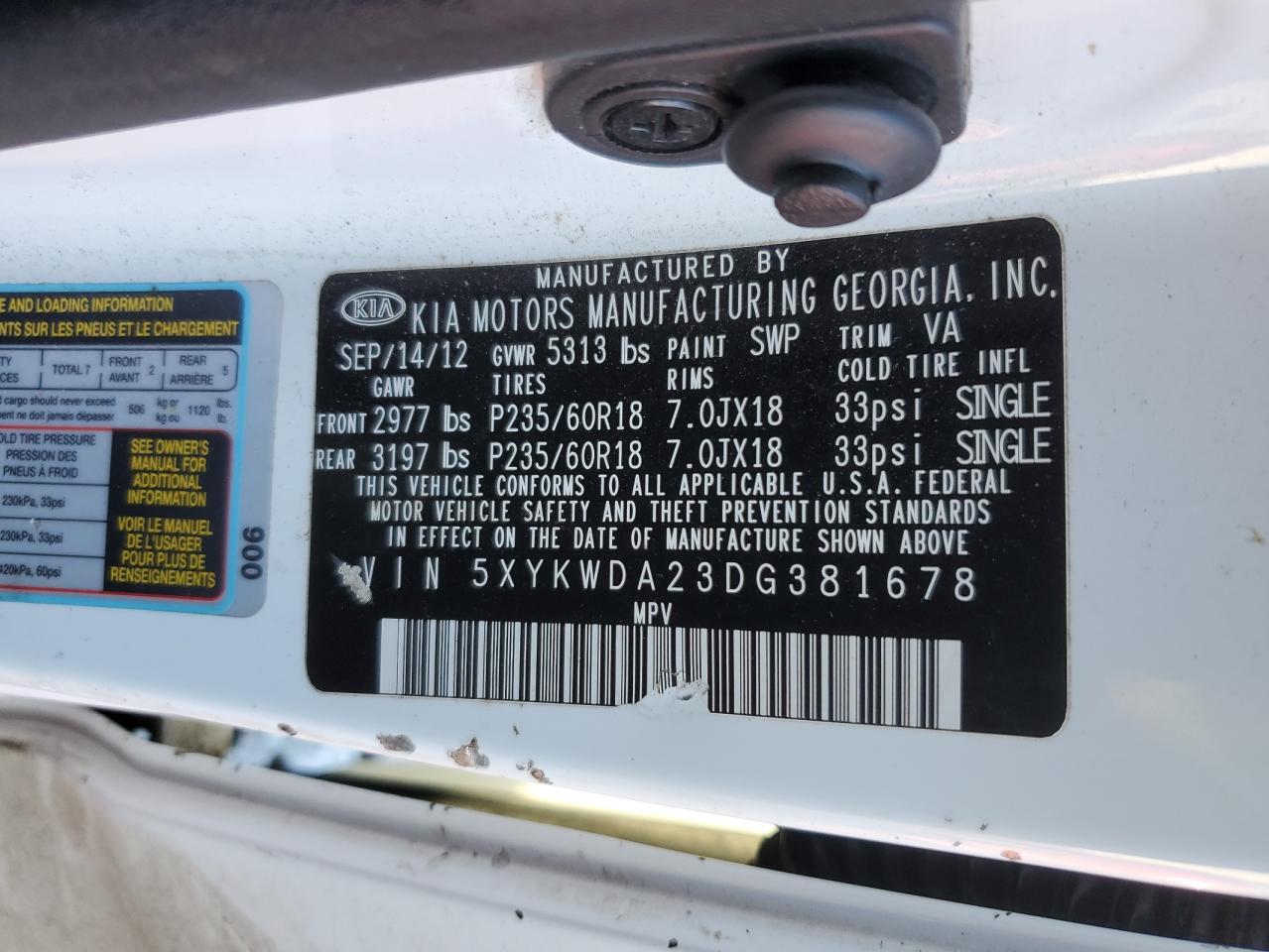 2013 Kia Sorento - Image 13