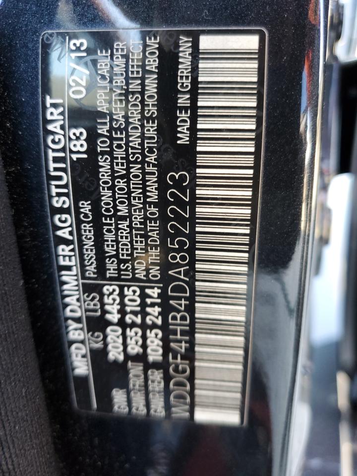 2013 Mercedes-Benz C 250 VIN: WDDGF4HB4DA852223 Lot: 46757365